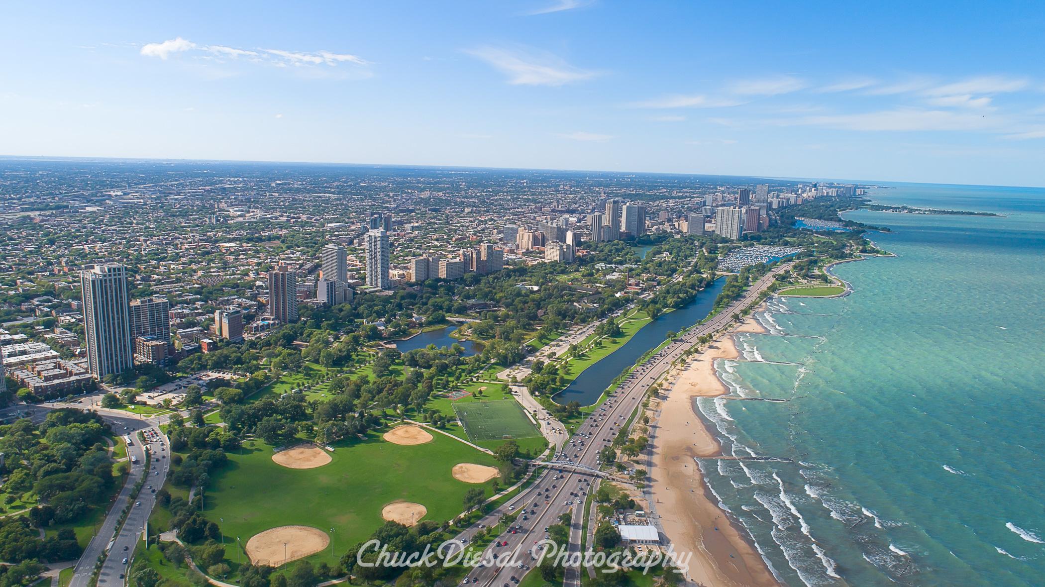 Looking North along Chicago's Lakefront