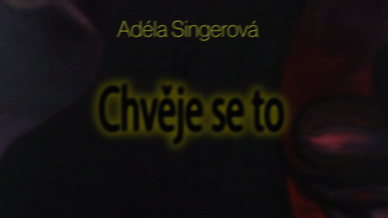 Plakát výstavy Adély Singerové – Chvěje se to v Galerii MY DVA v Brně